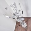 HOLAR Floor Lamp LED chrome, 6-light sources, Colour changer
