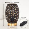 Table Lamp Saksborg black-gold, 1-light source