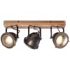 Brilliant CARMEN WOOD SpotLight stainless steel, 3-light sources
