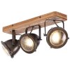 Brilliant CARMEN WOOD SpotLight stainless steel, 3-light sources