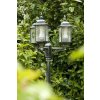 Konstsmide MILANO lamppost black, silver, 3-light sources