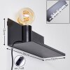 REFTELE Wall Light black, 1-light source