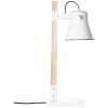 Brilliant Plow Table lamp Light wood, white, 1-light source