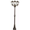 Albert 46 lamppost light brown, brass, 3-light sources