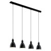 Eglo PRIDDY pendant light black, white, 4-light sources