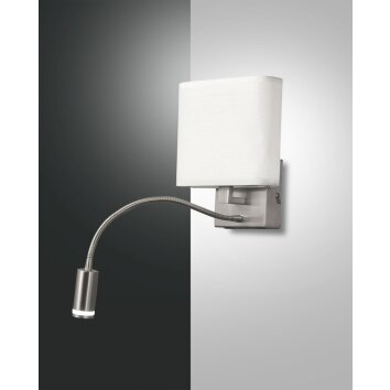 Fabas Luce VIETRI Wall Light LED matt nickel, 2-light sources