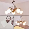 Peccia Pendant Light rust-coloured, 5-light sources