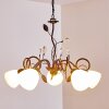 Peccia Pendant Light rust-coloured, 5-light sources