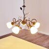 Peccia Pendant Light rust-coloured, 5-light sources
