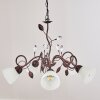 Peccia Pendant Light rust-coloured, 5-light sources
