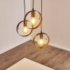 Pendant Light Leentje gold, black, 3-light sources