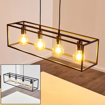 FLAMBEAU Pendant Light black, 4-light sources