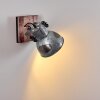 Hora Wall Light Light wood, silver, 1-light source
