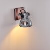 Hora Wall Light Light wood, silver, 1-light source