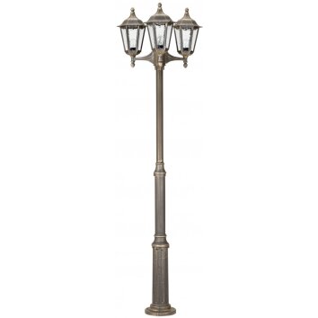Albert 99 bollard light brown, brass, 3-light sources