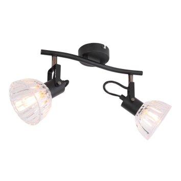 Spotlight Globo LIBALD black, 2-light sources