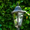 Bristol outdoor floor lamp black, transparent, clear, 1-light source