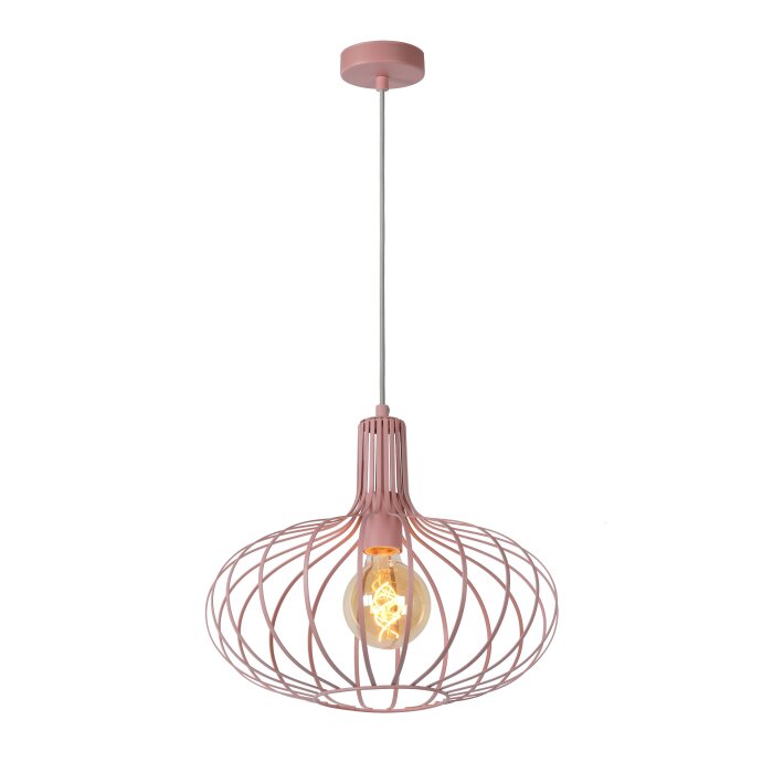 Pendant Light Lucide MERLINA pink, 1-light source