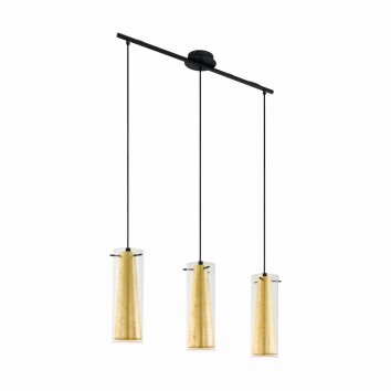 Eglo PINTO GOLD Pendant Light black, 3-light sources