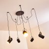 Riex Pendant Light black-gold, 5-light sources