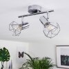 Globo Xara ceiling spotlight chrome, 2-light sources
