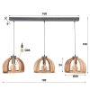 TABUA Pendant Light, 3-light sources