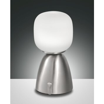 Fabas Luce SOLANGE Table Lamp LED matt nickel, 1-light source