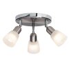 Brilliant Bethany round spotlight LED chrome, 3-light sources
