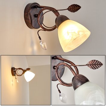 Peccia Wall Light rust-coloured, 1-light source