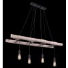 Globo IRMGARD Pendant Light Light wood, black, 4-light sources