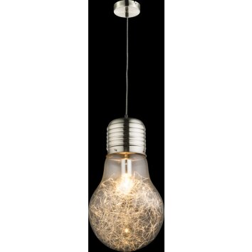 Globo LEVIN pendant light matt nickel, 1-light source