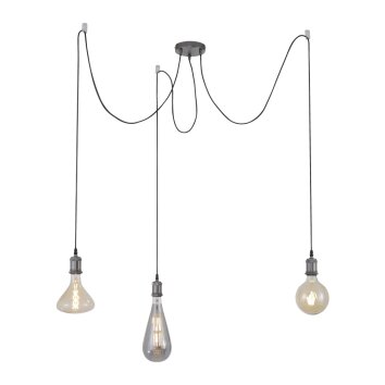 Leuchten Direkt DIY Pendant Light black, 3-light sources