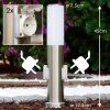 Caserta pedestal light, floor lamp, path light Stainless steel color, 1-light source