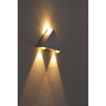 Globo GORDON wall light LED aluminium, 3-light sources