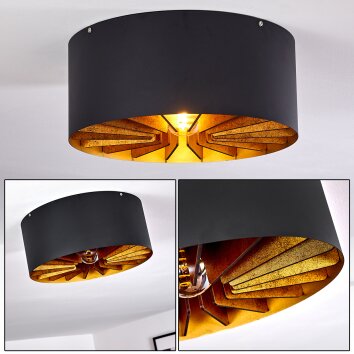 TOGO Ceiling Light brass, black, 1-light source