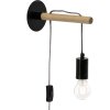 Brilliant JARBO wall light Dark wood, black, 1-light source
