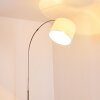 Wiby Floor Lamp matt nickel, 1-light source, Fabric shade
