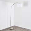 Wiby Floor Lamp matt nickel, 1-light source, Fabric shade