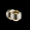 Globo wall light LED matt nickel, 2-light sources