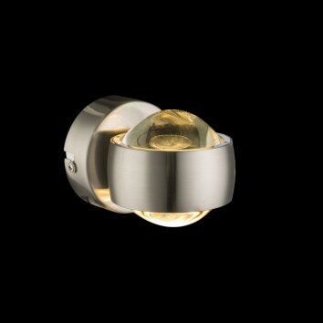 Globo wall light LED matt nickel, 2-light sources