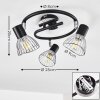 Ceiling Light Burkal chrome, black, 3-light sources