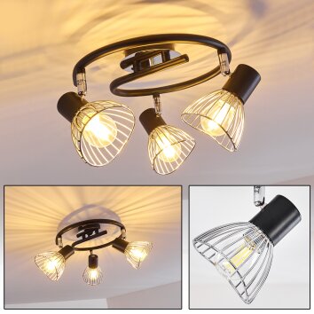 Ceiling Light Burkal chrome, black, 3-light sources
