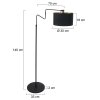 Steinhauer Linstrom Floor Lamp black, 2-light sources