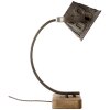 Brilliant DRAKE Table Lamp stainless steel, black, 1-light source