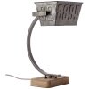 Brilliant DRAKE Table Lamp stainless steel, black, 1-light source