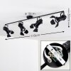 LICHINGA ceiling spotlight black, 4-light sources