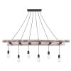 Globo IRMGARD Pendant Light Light wood, black, 6-light sources