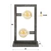 ORANJEWOUD Table Lamp silver, 2-light sources
