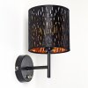 Liared Wall Light black-gold, 1-light source