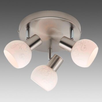 Brilliant BONA round spotlight white, 3-light sources